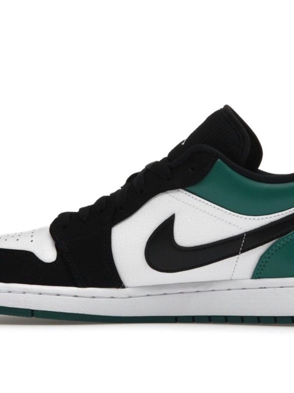 Jordan Low-Top Sneaker in White, Black & Green